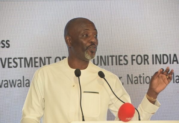Dr. Joseph Muvawala, Executive Director of the National Planning Authority, addressing Indian investors.
