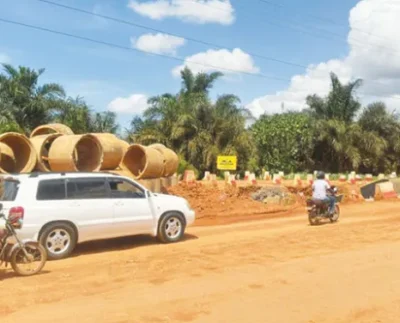 Najjera road under construction