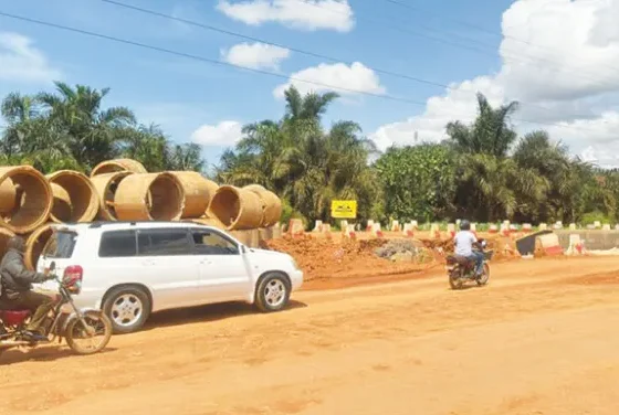 Najjera road under construction