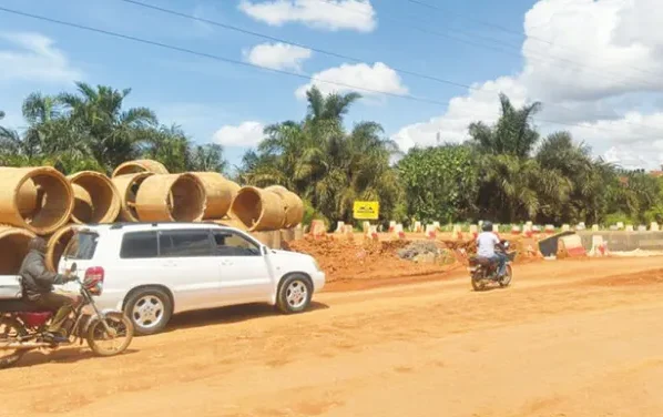 Najjera road under construction