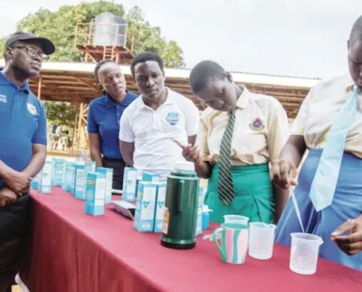 St Mary’s Girls School Madera students explain their health solution to the Stanbic NSC judges