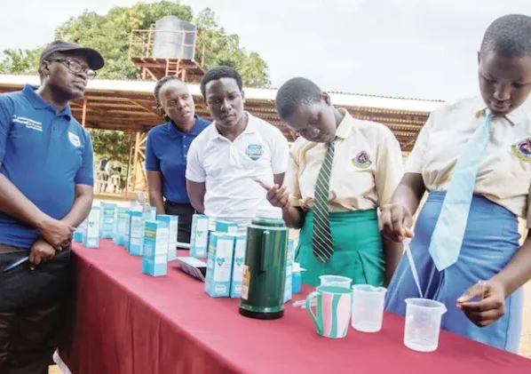 St Mary’s Girls School Madera students explain their health solution to the Stanbic NSC judges